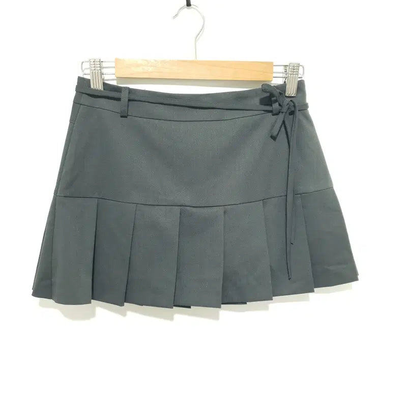 [BUNJANG] Dimanche Ribbon Pleats Skirt S_S2153 / 디망쉬 리본 플리츠 스커트 S_S2153