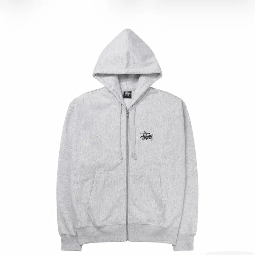 [BUNJANG] Stussy Basic Hooded Zip-Up Ash Heather S / 스투시 후드집업 그레이 s