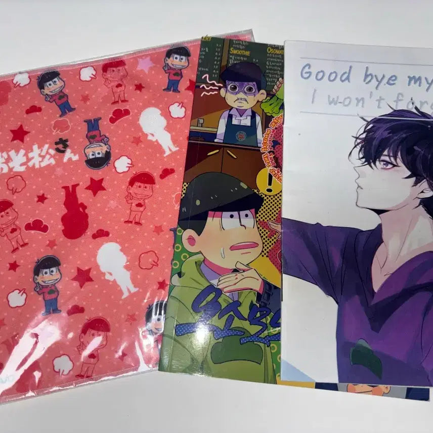 [BUNJANG] Osomatsusan Doujinshi Set & Cleaning Cloth / 오소마츠상) 회지 2개+안경닦기
