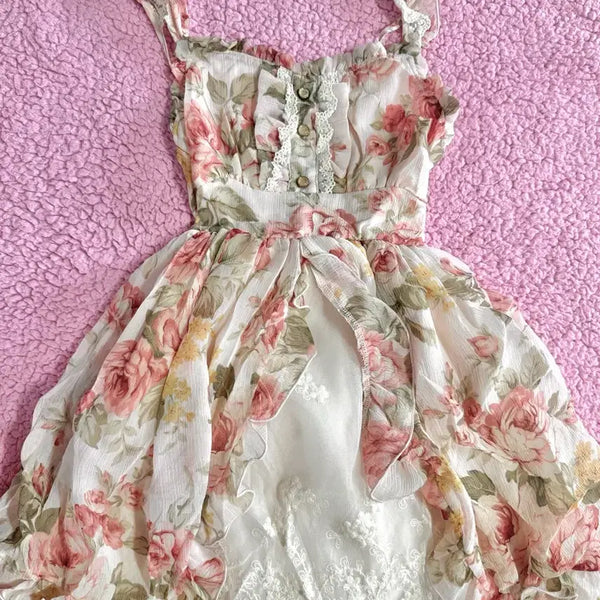 [BUNJANG] LIZLISA Classic Chiffon One-Piece Dress / 리즈리사 고전 대장 쉬폰 하나가라 원피스 히메카지 히메갸루 라떼갸루