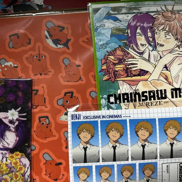 [BUNJANG] Chainsaw Man: Reze Arc Merchandise Bundle (Sealed) / (미개봉)체인소맨 레제편 특전 북마크, 스티커, 일러스트, 증명사진