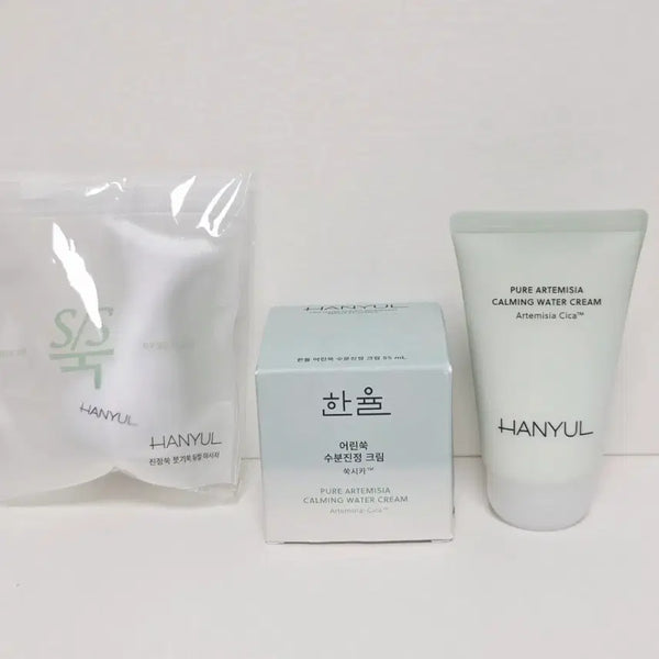 [BUNJANG] Hanyul Pure Artemisia Calming Moisture Cream 55ml + 55ml Set / 한율 어린쑥 수분진정 크림
