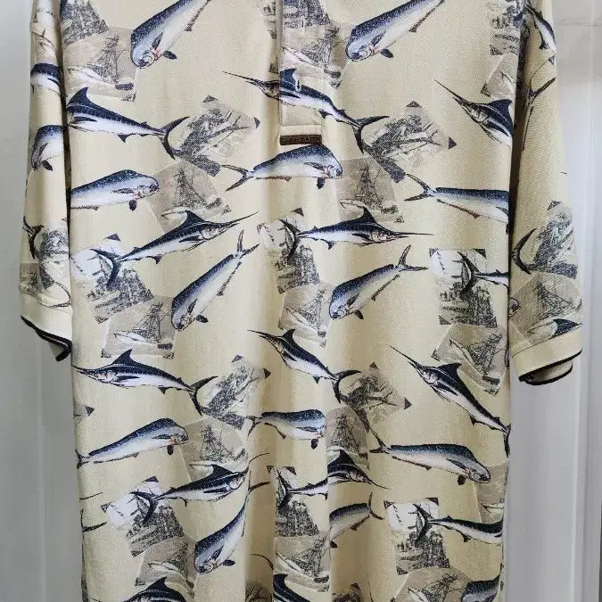 [BUNJANG] Vintage Clearwater Marine Motif Polo Shirt / 빈티지티셔츠 클리어워터 마린 모티프 폴로 셔츠 110