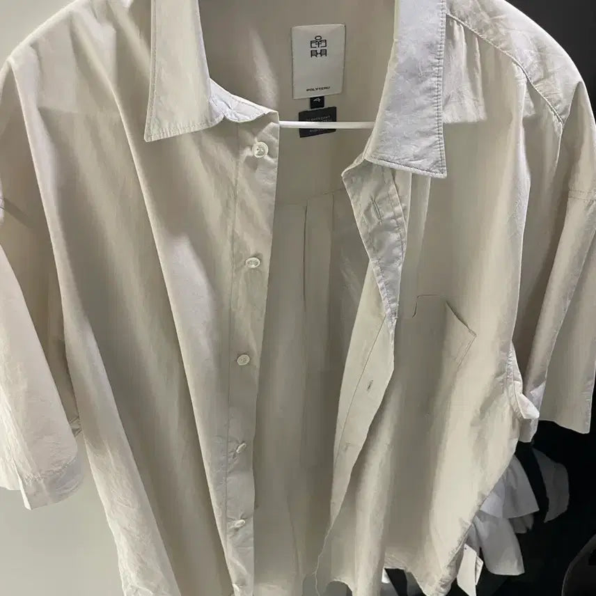 [BUNJANG] Poliltheru Tenko Short Sleeve Shirt Washed Light Grey / [4] 폴리테루 텐코 반팔 셔츠 1/2 워시드 라이트 그레이