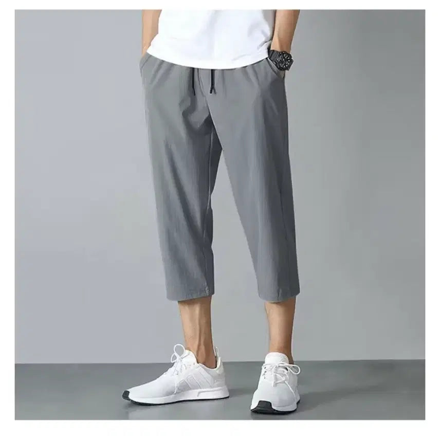 [BUNJANG] Men's Ice 7/10 Length Banding Pants - 3 Colors (Set of 2) / 1+1 남성아이스 7부 밴딩팬츠 3컬러
