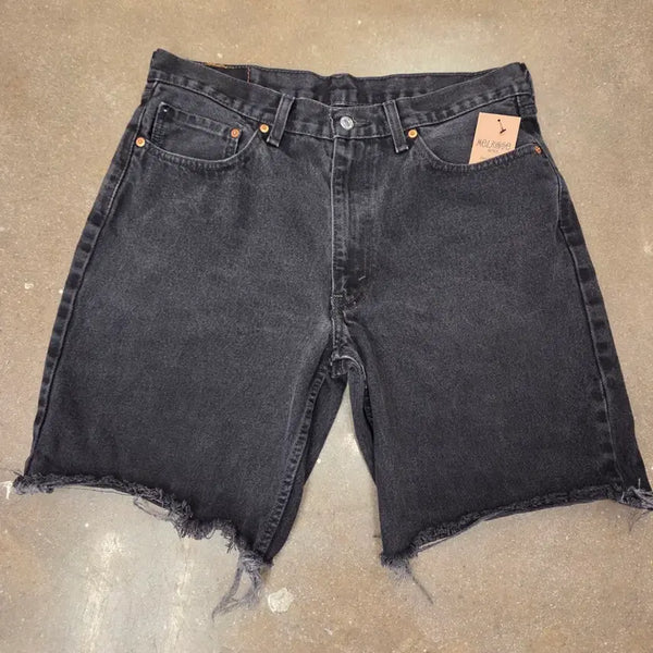 [BUNJANG] Levi's 550 Black Denim Shorts / 미국빈티지 리바이스 550 블랙진 데님 쇼츠 청반바지