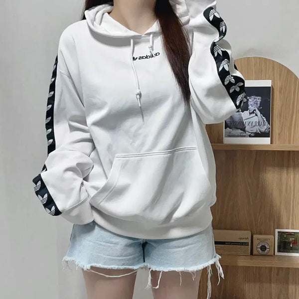 [BUNJANG] Adidas White TNT Tape Hoodie XL / 아디다스 화이트 TNT TAPE 후드티 [ XL ]