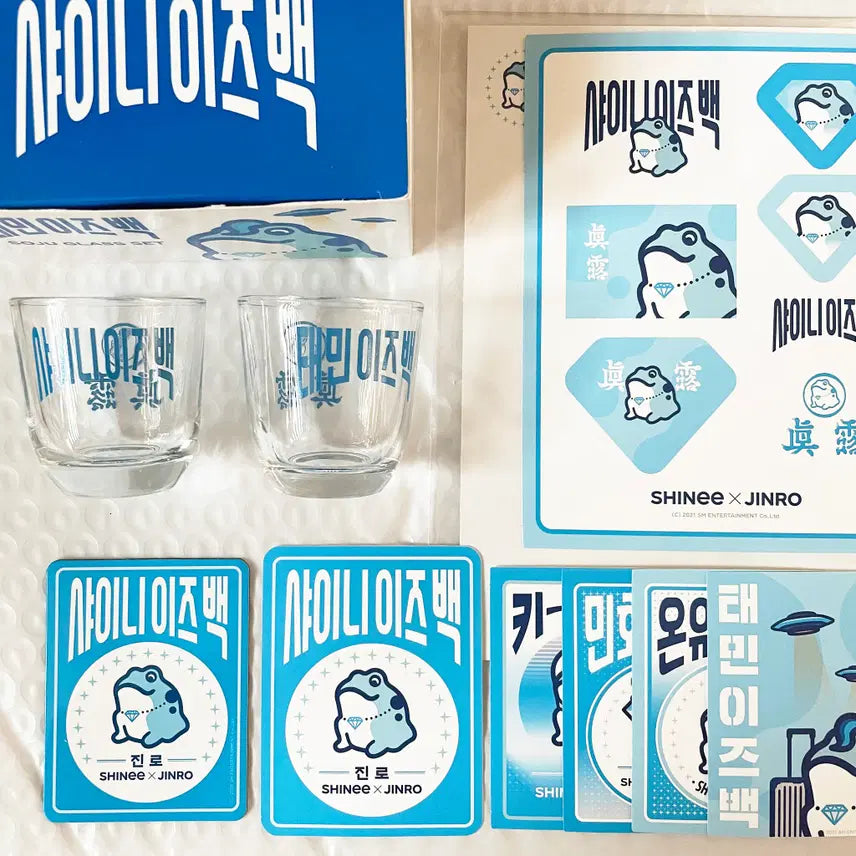 [BUNJANG] SHINee x Jinro Taemin Soju Glass Set with Stickers / 샤이니x진로 샤이니이즈백 태민 소주잔 세트 스티커 세트