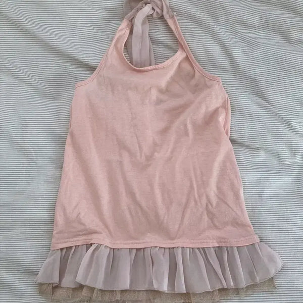 [BUNJANG] Vintage Lace Halter Sleeveless Top / 빈티지 홀터 레이스 슬리브리스 탑