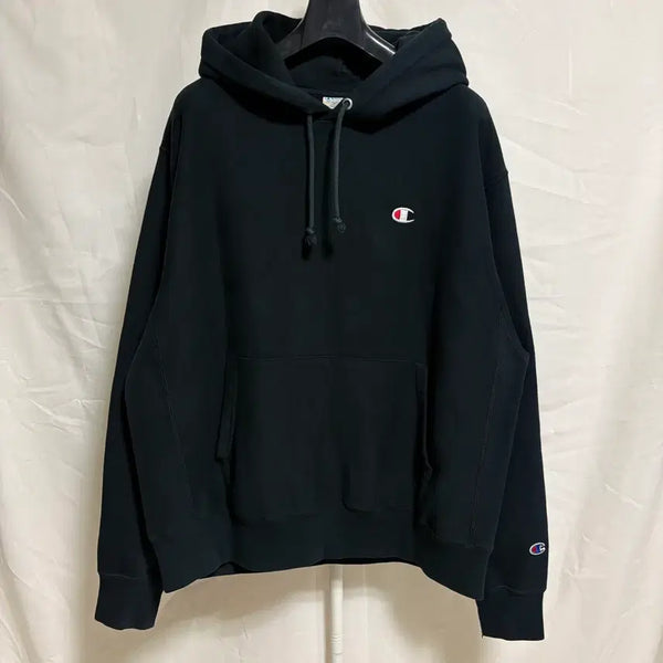 [BUNJANG] Champion Reverse Weave Fleece Logo Hoodie Black L / 챔피온 리버스위브 기모 로고 후드티 / 블랙, L