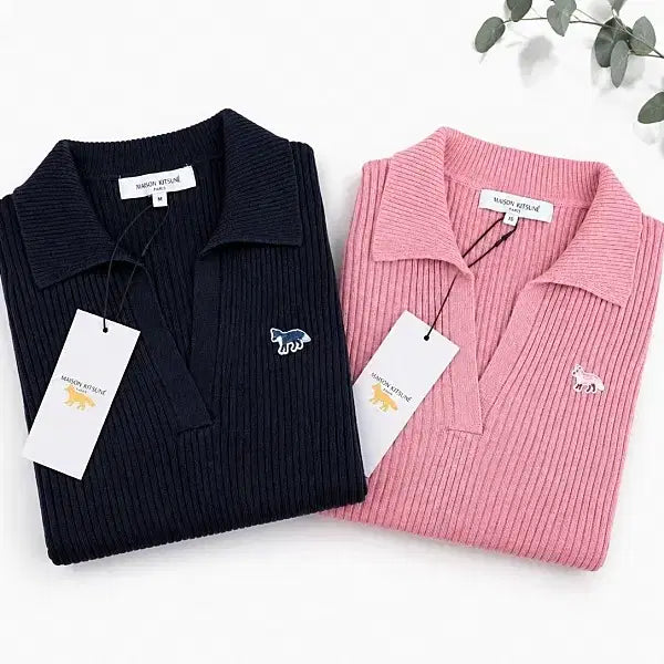 [BUNJANG] Maison Kitsuné Baby Fox Knit Polo Shirt / 메종키츠네 베이비폭스 니트 카라티[정품QR인증가능]