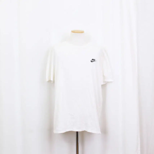 [BUNJANG] Nike Men's Cotton Crew Neck T-Shirt (XL) White Essential / [정품] 나이키 남성 코튼 반팔 라운드넥 티셔츠 (XL) 상상샵