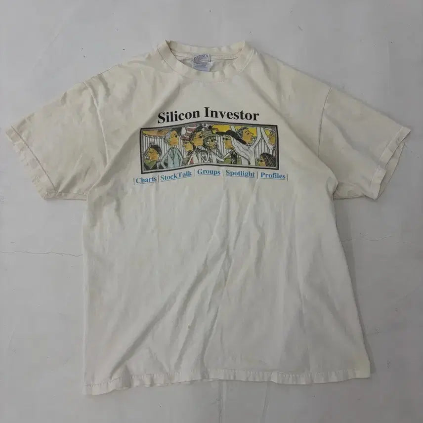 [BUNJANG] 90s Silicon Investor Tee White XL / 90s Silicon Investor Tee (white)