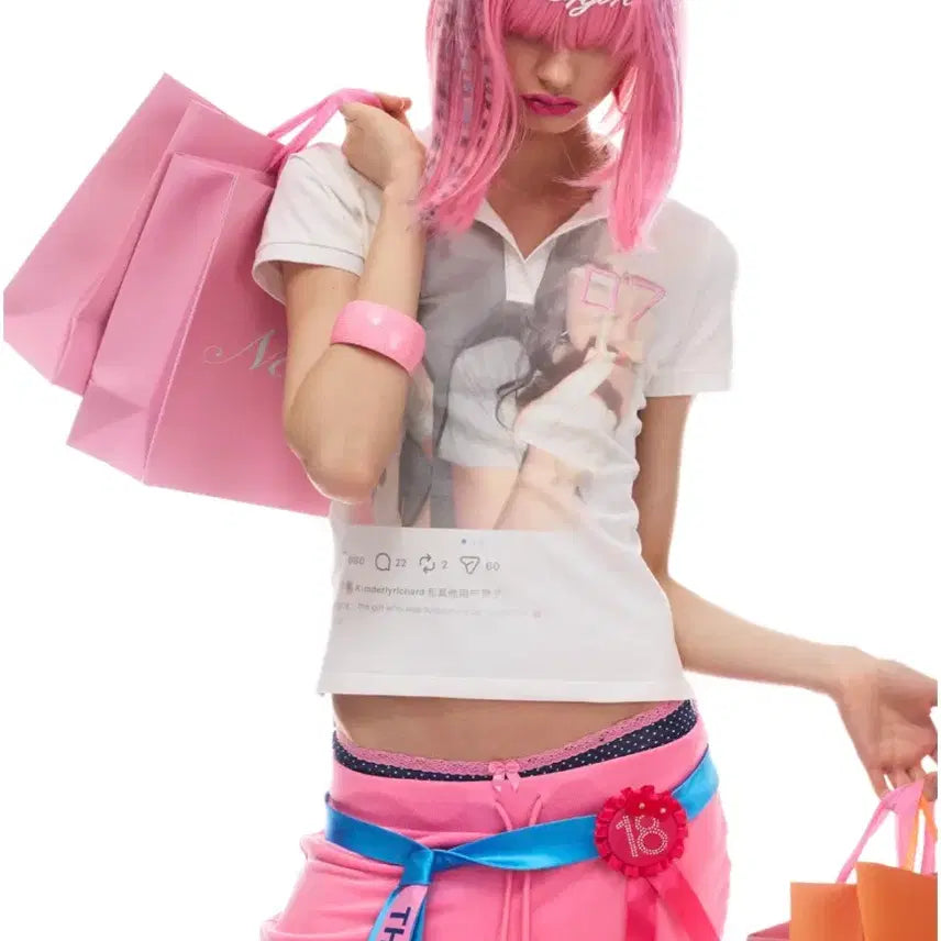 [BUNJANG] Miyauwarm Prayer Girl Slim Polo Tee / 미야우웜 Prayer Girl Slim Polo Tee 카라티 타오바오