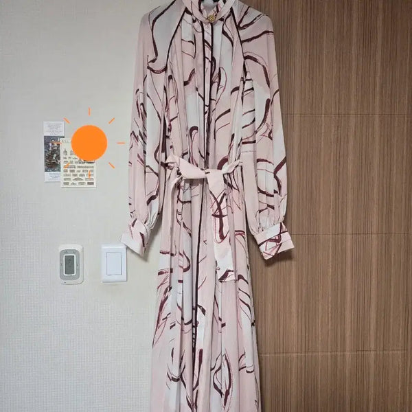 [BUNJANG] Aje. Chiffon Pattern Long Dress / 새상품 Aje. 쉬폰 패턴 롱 원피스