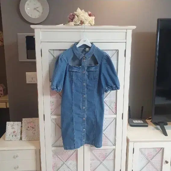 [BUNJANG] H&M Denim Mini Dress Size 55 / H&m 데님원피스/55