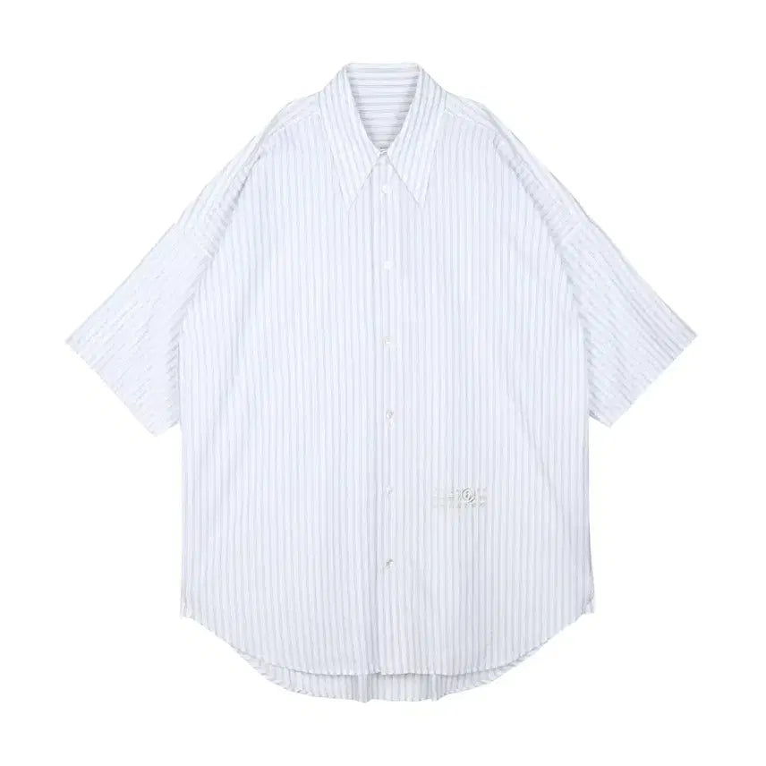 [BUNJANG] MM6 Maison Margiela Oversized Striped Half Shirt / 새상품 MM6 마르지엘라 오버핏 스트레이프 하프셔츠 M
