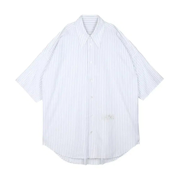 [BUNJANG] MM6 Maison Margiela Oversized Striped Half Shirt / 새상품 MM6 마르지엘라 오버핏 스트레이프 하프셔츠 M