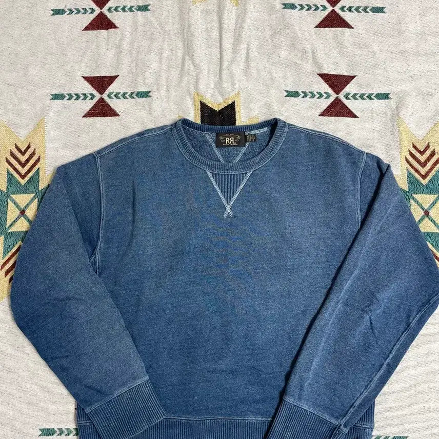 [BUNJANG] RRL Indigo French Terry Sweatshirt (L) / RRL 인디고 프렌치테리 스웻셔츠(L)