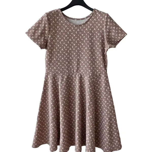 [BUNJANG] A-Line Pattern Dress / F/패턴 A라인 원피스