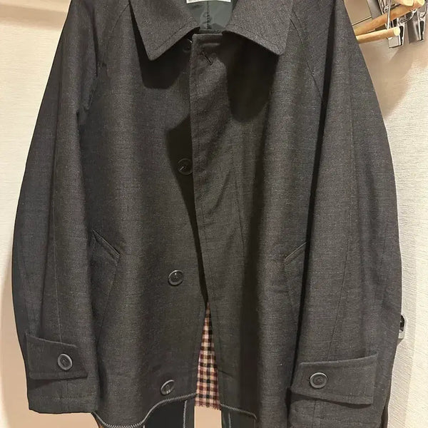 [BUNJANG] Kolor 24AW Layered Half Coat Grey / [1] kolor 24aw 레이어드 하프코트 그레이
