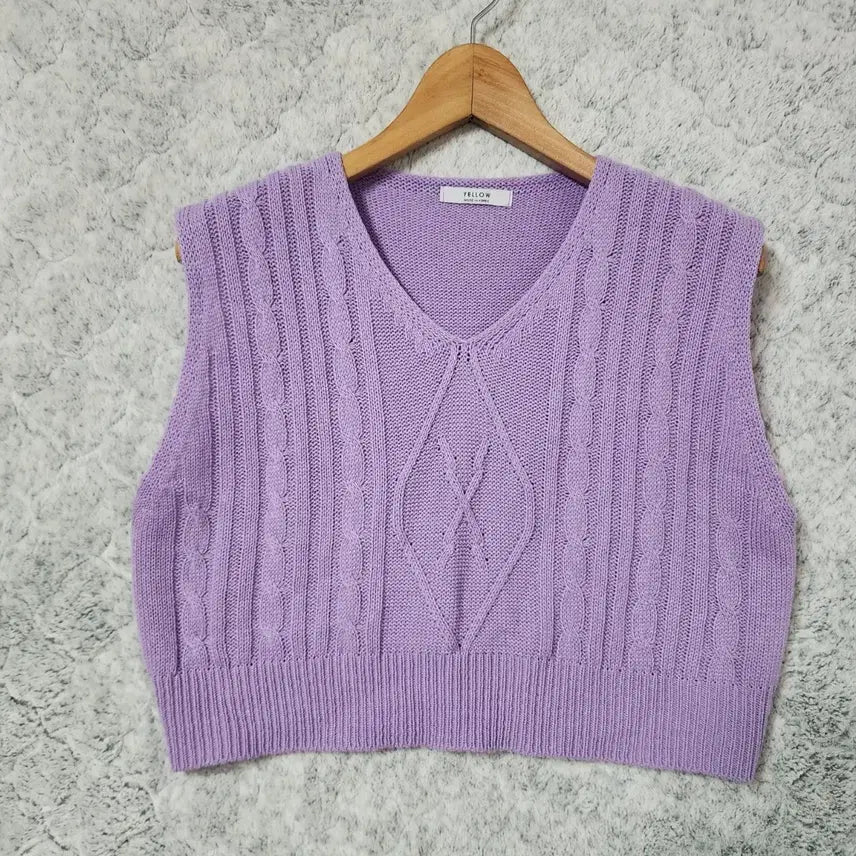 [BUNJANG] 173B Yellow Women's Knit Vest / 173B [F] Yellow 여성 니트 조끼