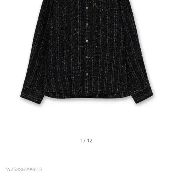 [BUNJANG] Wooyoungmi 25FW Black Tweed Shirt / (50) 25fw 우영미 블랙 트위드 셔츠
