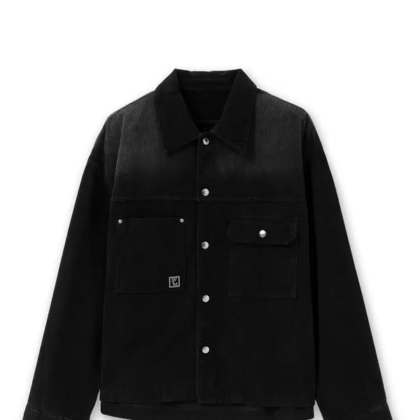 [BUNJANG] Wooyoungmi 25FW Black Corduroy Shirt Jacket / (50) 25fw 우영미 블랙 코듀로이 셔츠 자켓