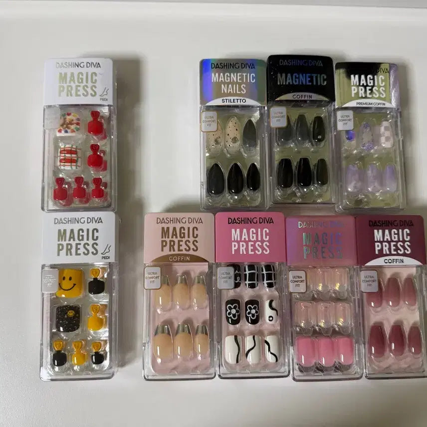 [BUNJANG] Dashing Diva 9 Types Set Nail Tips & Pedicure Tips / 데싱디바 9종 일괄 (네일팁, 페디팁)