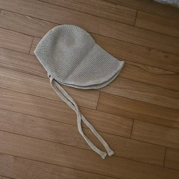 [BUNJANG] Beige/Ivory Knit Bonnet Hat / 성인 모자보닛햇 베이지/아이보리  새상품