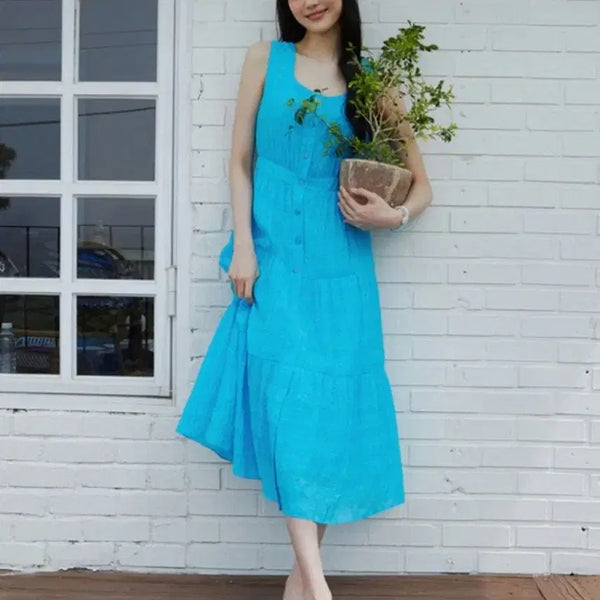[BUNJANG] Michaa 24SS Seersucker Tiered Long Dress / 24SS  it MICHAA 시어서커 티어드 롱 원피스
