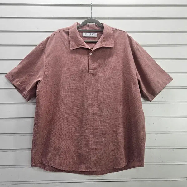 [BUNJANG] Men's Indigo Pink Collar Shirt / 인디핑크 남성 카라셔츠 100/보물찾기천사