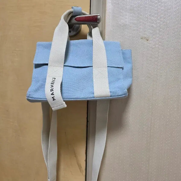 [BUNJANG] Marhen.J Tote Bag Blue Canvas / 마르헨제이 토트백 블루