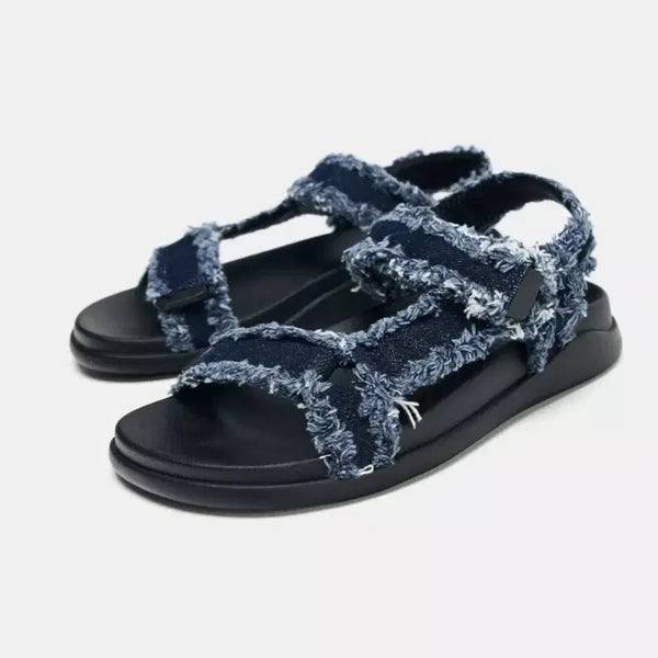 [BUNJANG] ZARA Denim Platform Strap Sandals (Size 38) / (새상품)ZARA 자라 데님 플랫폼 스트랩 샌들 38사이즈