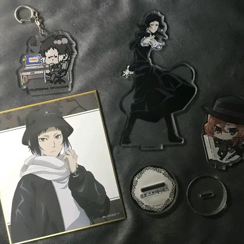 [BUNJANG] Bungo Stray Dogs Akutagawa Ryunosuke & Nakahara Chuuya Acrylic Stand Bundle Set / 문호스트레이독스 문스독 아쿠타가와 류노스케 나카하라 츄야 아크릴 일괄