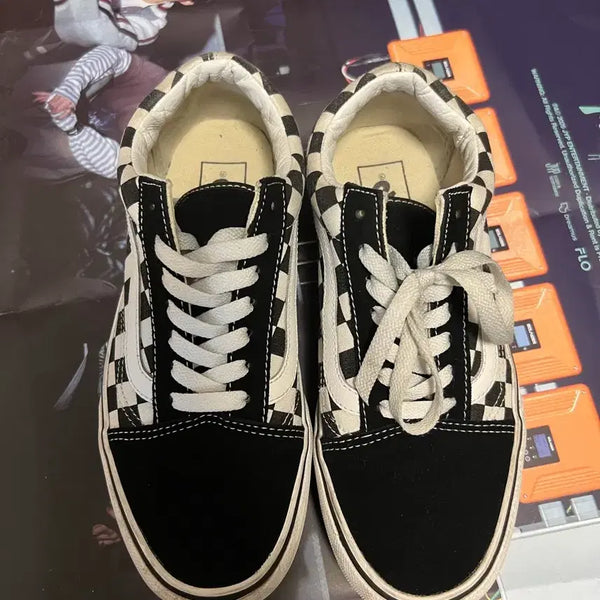 [BUNJANG] Vans Old Skool Checkerboard Shoes / 반스 올드스쿨 체커보드