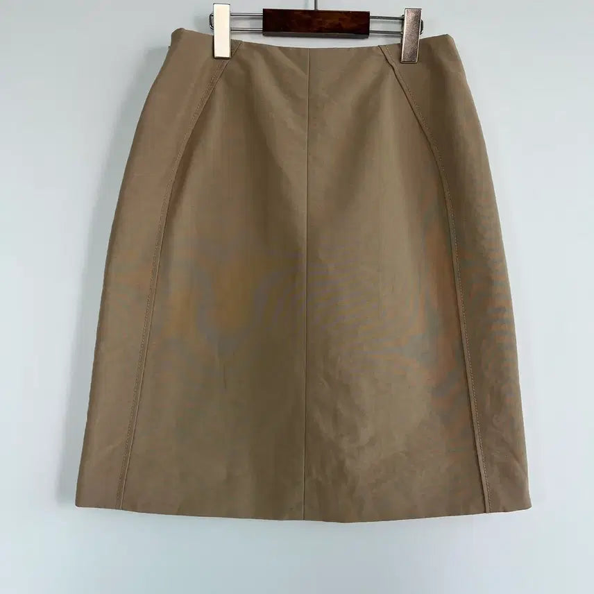 [BUNJANG] ANDI ANDY A-Line Nylon Skirt Beige / 앤디앤뎁 나일론 베이지 에이라인 스커트