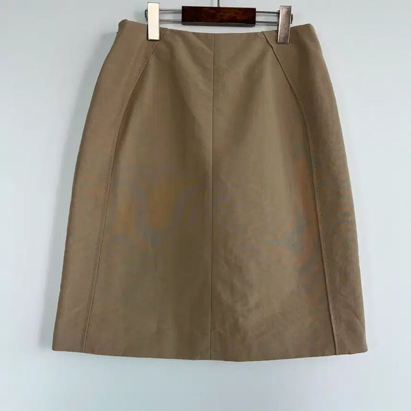 [BUNJANG] ANDI ANDY A-Line Nylon Skirt Beige / 앤디앤뎁 나일론 베이지 에이라인 스커트