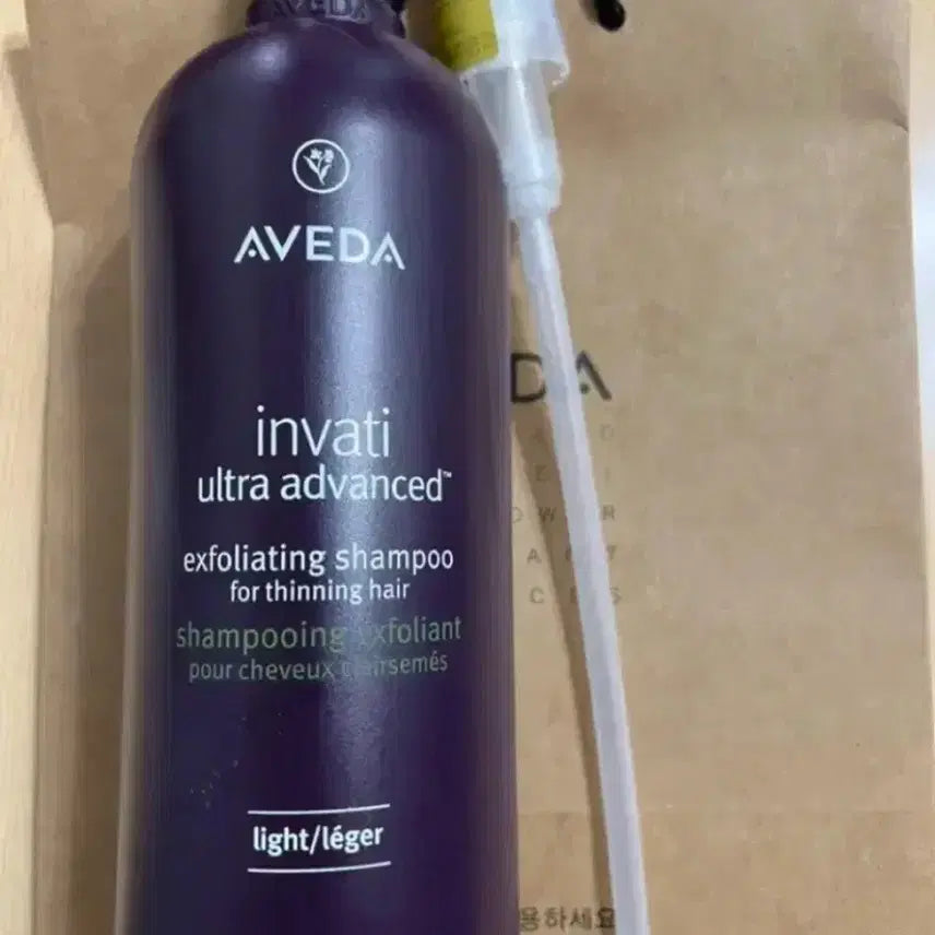 [BUNJANG] Aveda Invati Ultra Light Shampoo 1L + Liter Pump / 아베다 인바티 울트라 라이트 샴푸 1L + 리터펌프