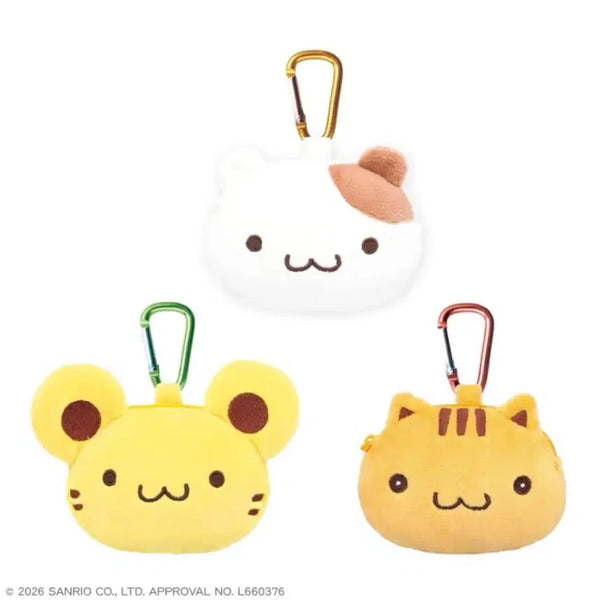 [BUNJANG] Sanrio Pompompurin Carabiner Zipper Mascot Doll Pouch Keychain / (예약) 산리오 폼폼푸린 카라비너 지퍼 마스코트 인형 파우치 키링