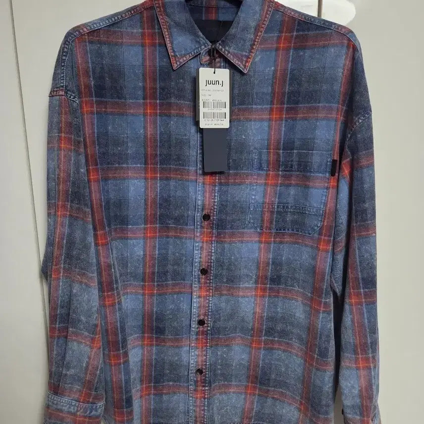 [BUNJANG] Juun.J 26FW Island Check Shirt Vintage Blue Size 44 / 준지 26FW 아일랜드 체크 셔츠 빈티지 블루 44