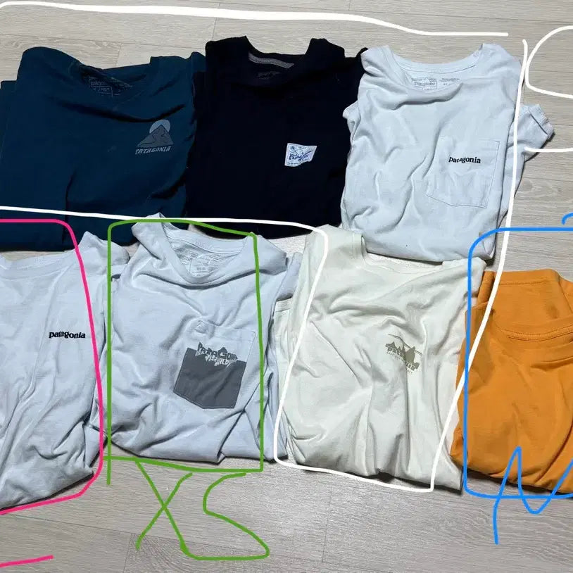 [BUNJANG] Patagonia & Carhartt T-Shirts Bundle / 파타고니아, 칼하트 티셔츠
