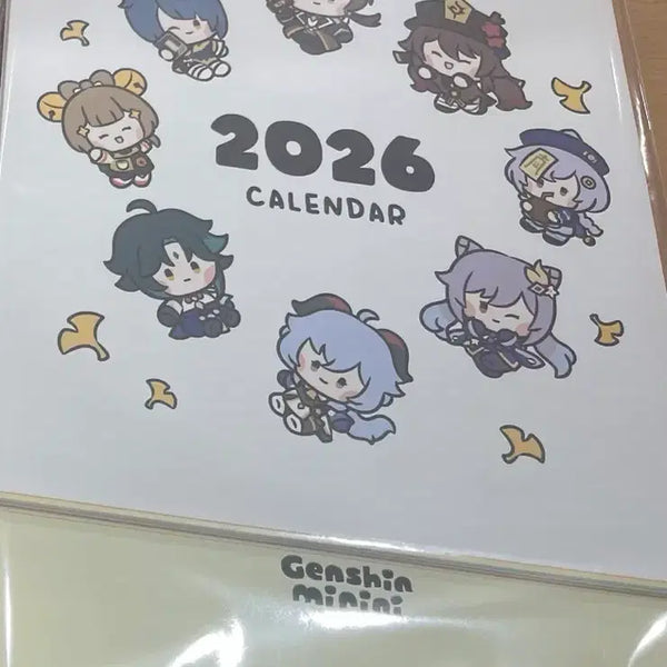 [BUNJANG] Genshin Impact Mini Calendar Liyue Line Friends Zhongli Xiao Keqing Yaoyao Ganyu Xingqiu Hu Tao / 원신 미니니 캘린더 리월 라인프렌즈 종려 소 각청 요요 감우 행추 호두