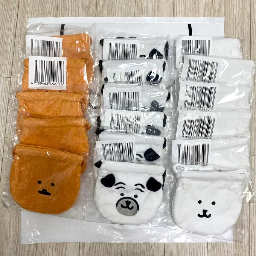 [BUNJANG] Nagano Market GOM Pouch Set (Goro k, Pug, Damgom) / ((마지막 1세트))나가노마켓 농담곰 파우치 세트 고로케 퍼그 담곰이