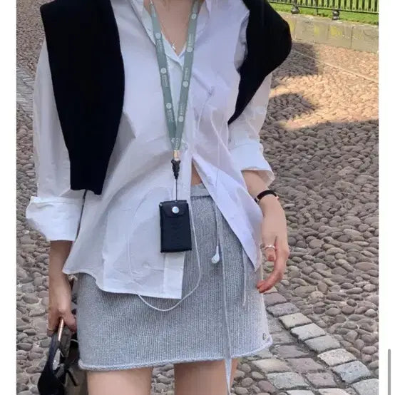 [BUNJANG] Modern Robe Soufflé Strap Knit Skirt (Super Fine Wool 55%) / 모던로브 수플레 스트랩 니트 스커트 (슈퍼파인울55%) 품절템