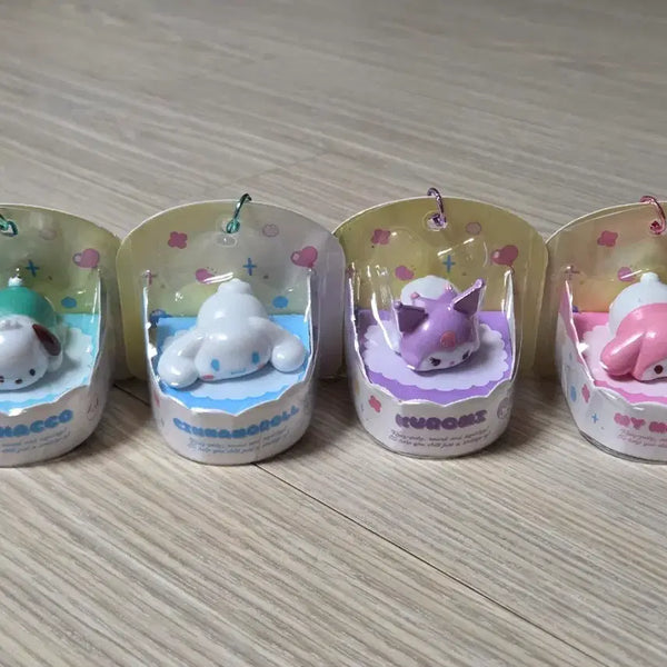 [BUNJANG] Sanrio Characters Mini Bean Figures Keychain Set (4 Types) / 산리오 캐릭터츠 콩알 엔제 피규어 키링 4종