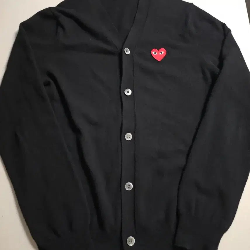 [BUNJANG] Comme des Garçons Red Emblem Cardigan Black L / L 꼼데가르송 레드와펜 가디건