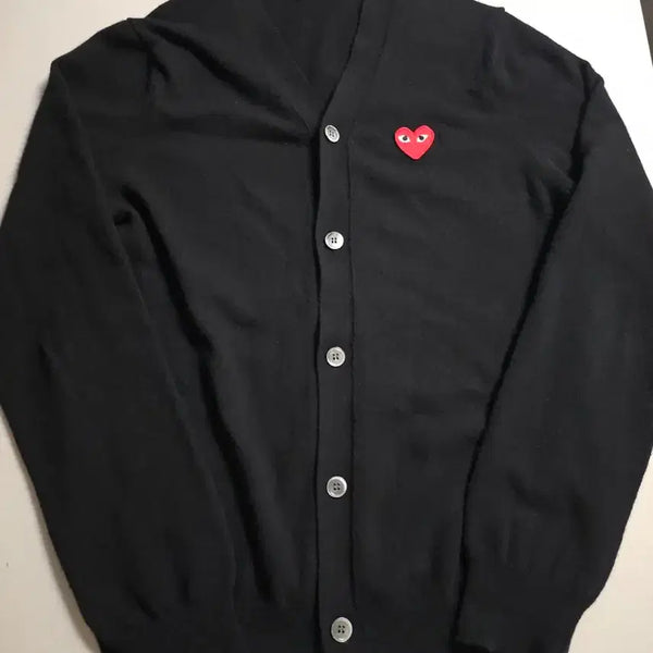 [BUNJANG] Comme des Garçons Red Emblem Cardigan Black L / L 꼼데가르송 레드와펜 가디건