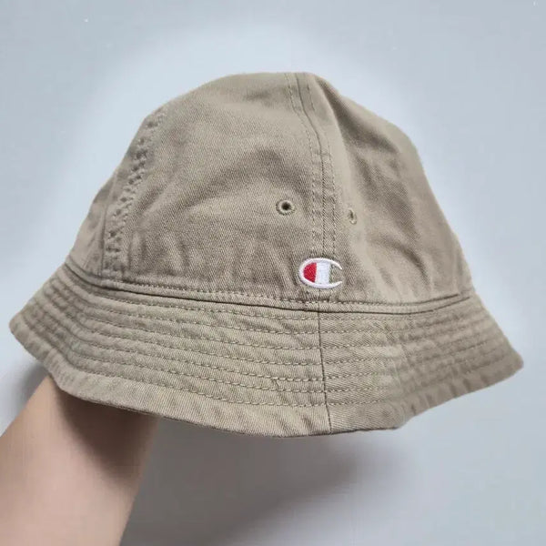 [BUNJANG] Champion Bucket Hat Beige / 챔피온 버킷햇 베이지 초등 고학년 정도 사이즈