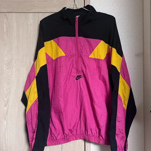 [BUNJANG] Nike Retro Archive Anorak Windbreaker Pink Multi-color / 나이키 레트로 올드스쿨 리이슈 아카이브 아노락 바람막이 핑크 멀티컬러